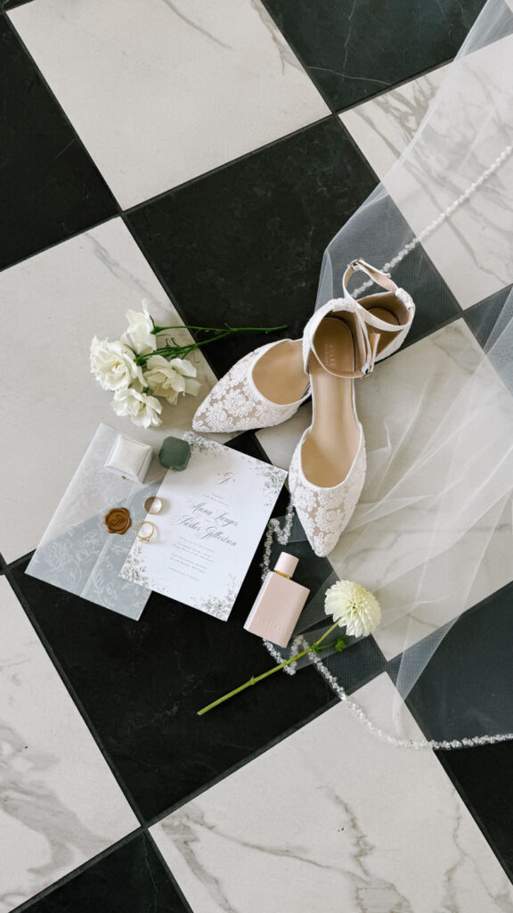 grand rapids michigan wedding flat lay photo